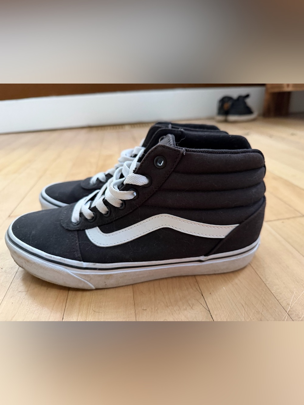 Vans Black and White High-Top Sneakers